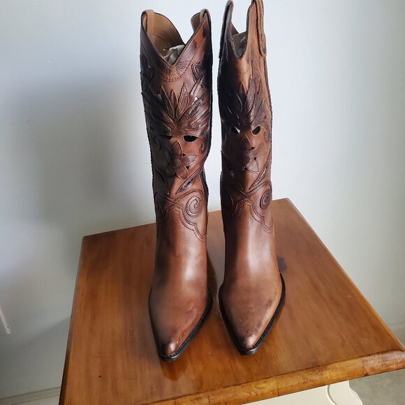Carlos Santana Slinger Cowboy Boots -Leather - Picture 1 of 9